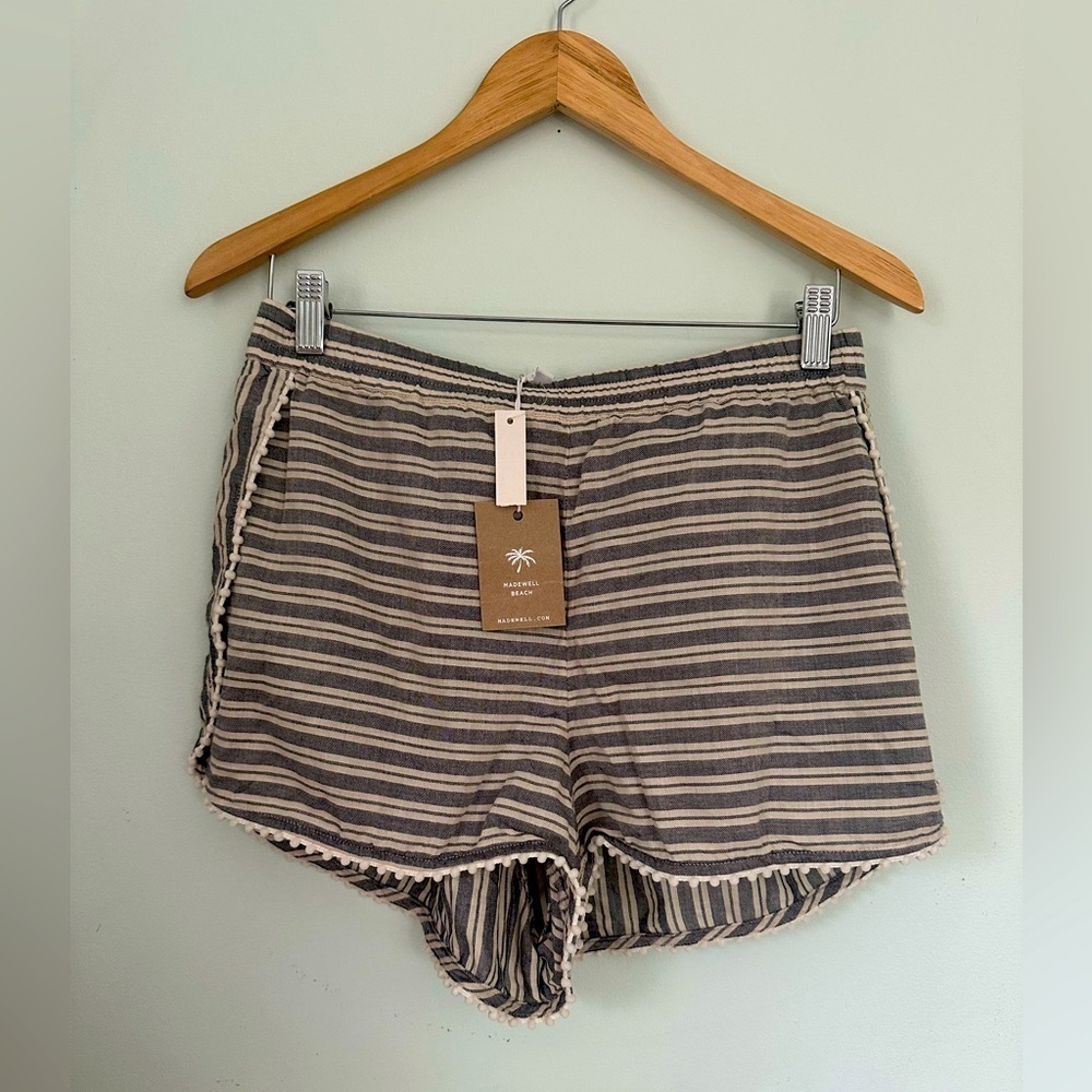 NWT Madewell striped pull on shorts